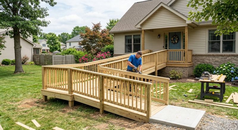 Hardwood Ramp Installation in Kansas City, KS