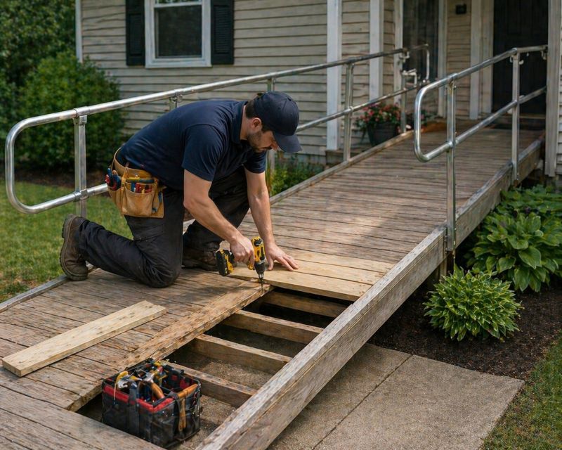 Hardwood Ramp Installation in Conroe, TX