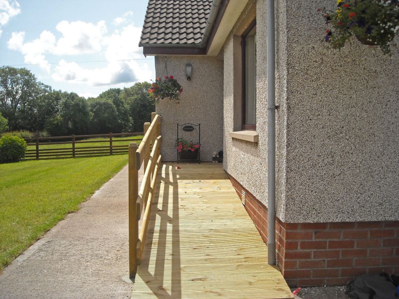 Hardwood Ramp Installation in Wilmington, NC